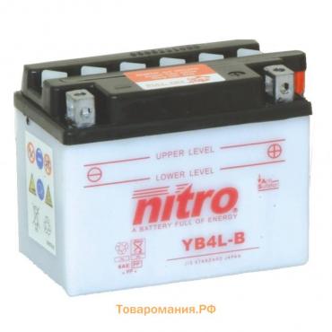 Аккумуляторная батарея повышенной мощности Nitro YB4L-BN, 12В, 4Ач, обратная (- +)